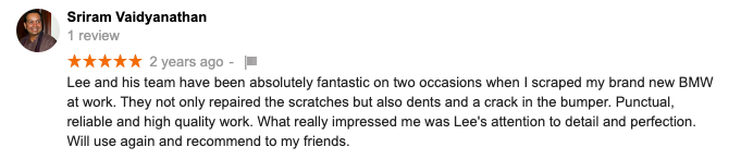 Review on dent and scratch repairs in Leeds