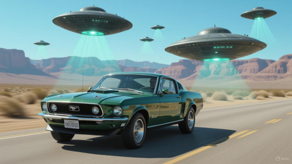 cars to escape from aliens - 1967 Ford Mustang Mach 1